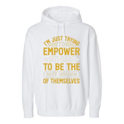 Conflict Resolution Specialist Quote Garment-Dyed Fleece Hoodie