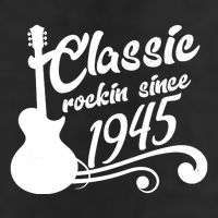 Classic Rockin Since 1945 80th Birthday 7 Panel Mesh Trucker Snapback Hat