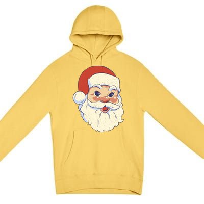 Cute Retro Santa Claus Holiday Premium Pullover Hoodie