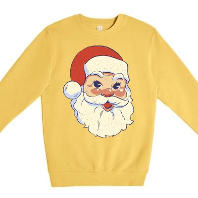 Cute Retro Santa Claus Holiday Premium Crewneck Sweatshirt