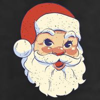 Cute Retro Santa Claus Holiday 7 Panel Mesh Trucker Snapback Hat