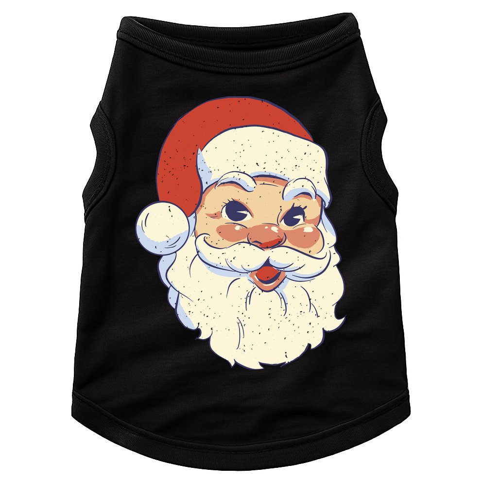 Cute Retro Santa Claus Holiday Doggie Tank