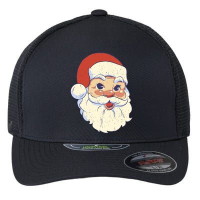 Cute Retro Santa Claus Holiday Flexfit Unipanel Trucker Cap