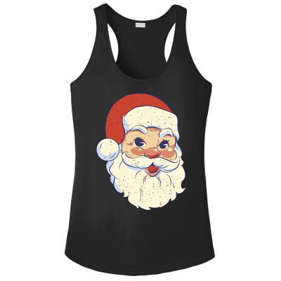 Cute Retro Santa Claus Holiday Ladies PosiCharge Competitor Racerback Tank