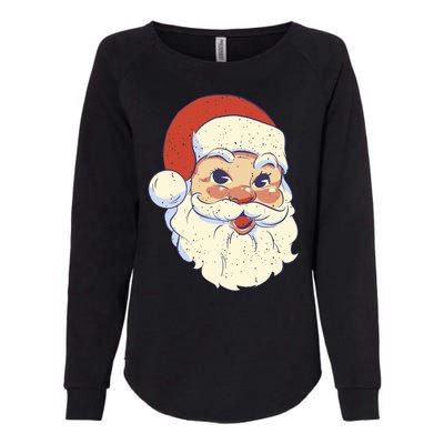 Cute Retro Santa Claus Holiday Womens California Wash Sweatshirt