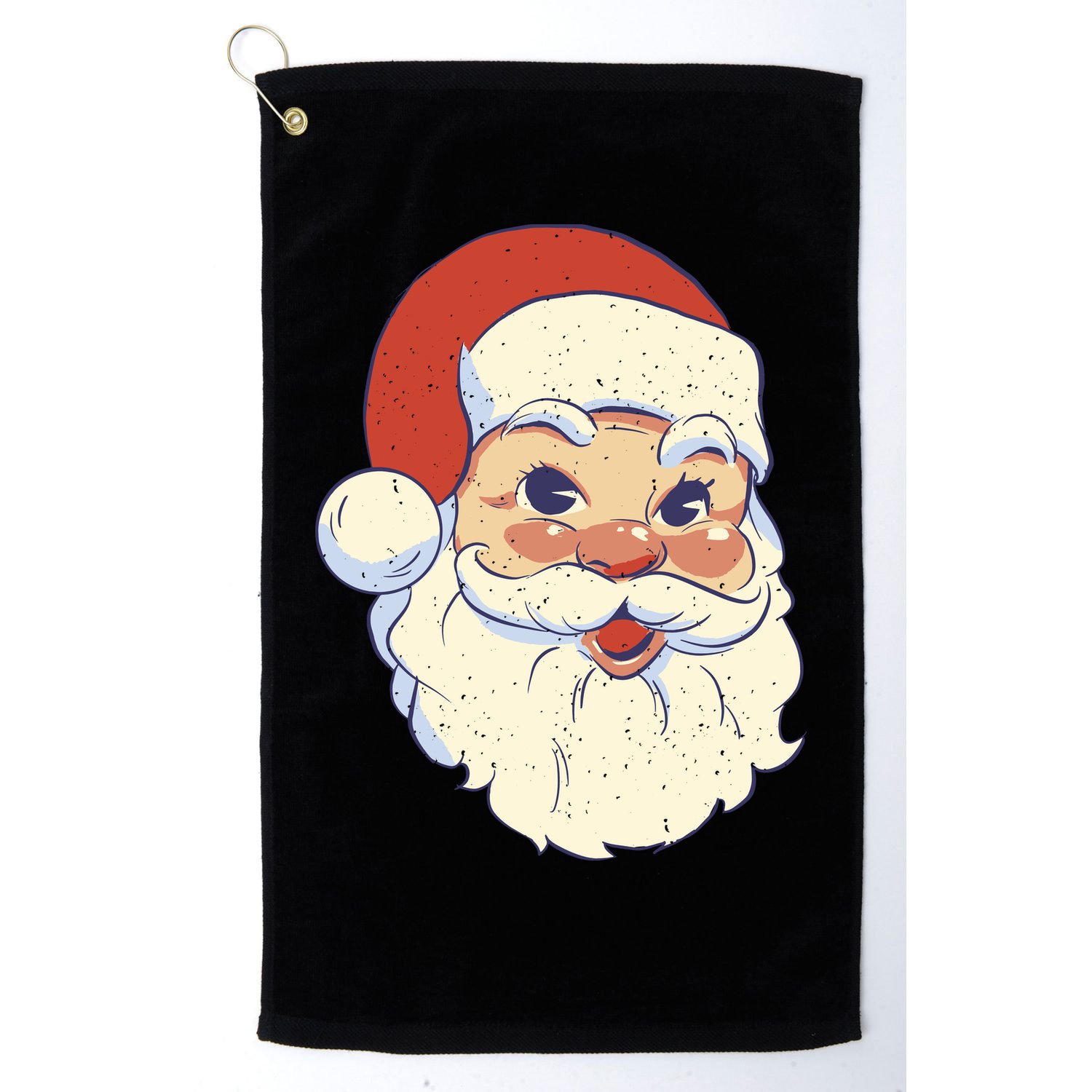 Cute Retro Santa Claus Holiday Golf Towel