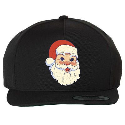 Cute Retro Santa Claus Holiday Wool Snapback Cap