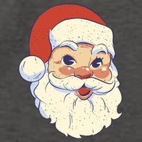 Cute Retro Santa Claus Holiday Vector Backpack