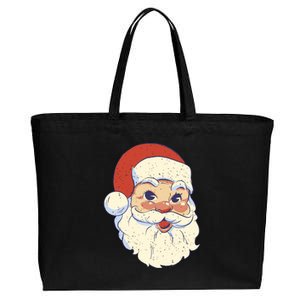 Cute Retro Santa Claus Holiday Cotton Canvas Jumbo Tote