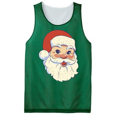 Cute Retro Santa Claus Holiday Mesh Reversible Basketball Jersey Tank