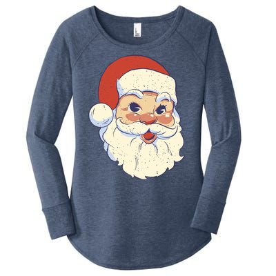 Cute Retro Santa Claus Holiday Women's Perfect Tri Tunic Long Sleeve Shirt