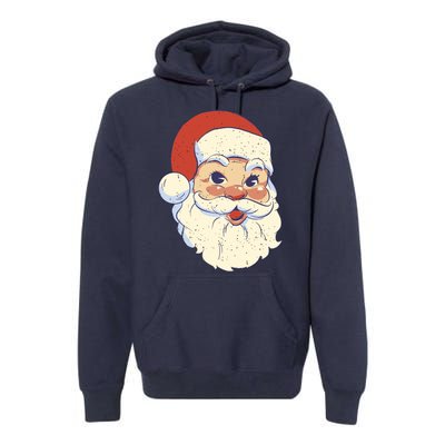 Cute Retro Santa Claus Holiday Premium Hoodie