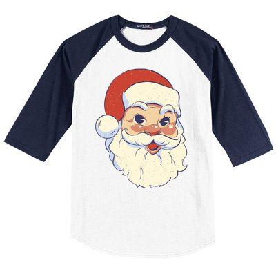 Cute Retro Santa Claus Holiday Baseball Sleeve Shirt