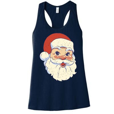 Cute Retro Santa Claus Holiday Women's Racerback Tank