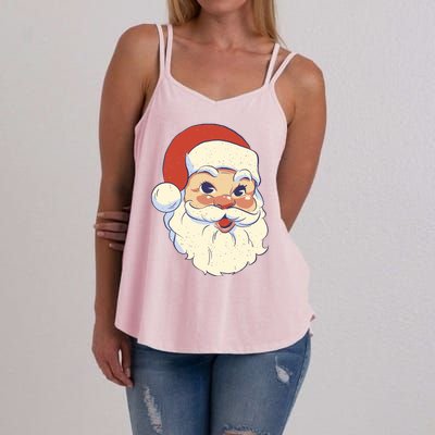 Cute Retro Santa Claus Holiday Women's Strappy Tank