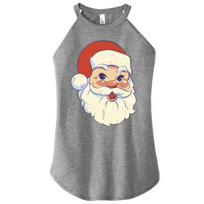 Cute Retro Santa Claus Holiday Women's Perfect Tri Rocker Tank