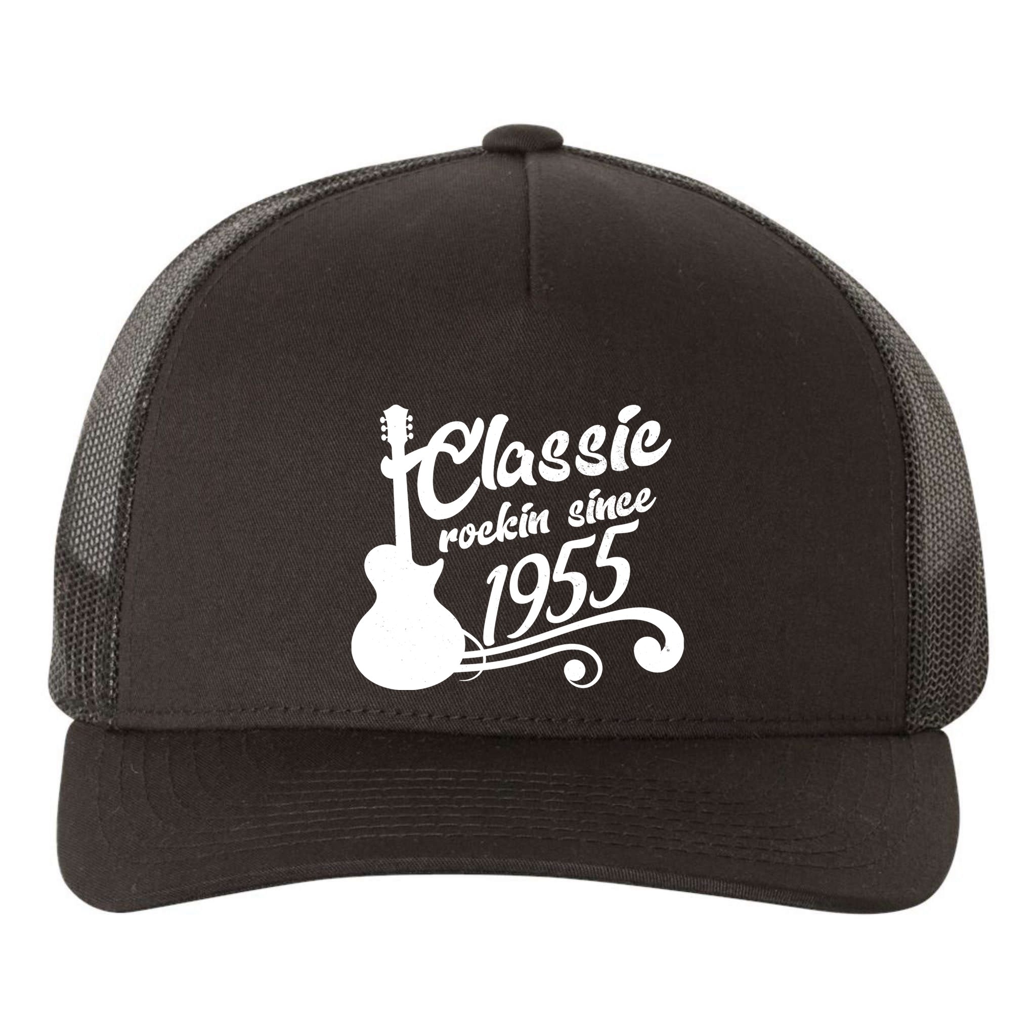 Classic Rockin Since 1955 70th Birthday Yupoong Adult 5-Panel Trucker Hat