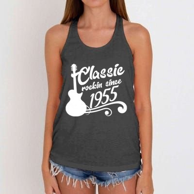 Classic Rockin Since 1955 70th Birthday Women's Knotted Racerback Tank