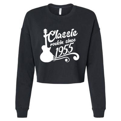 Classic Rockin Since 1955 70th Birthday Cropped Pullover Crew