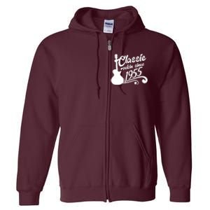 Classic Rockin Since 1955 70th Birthday Full Zip Hoodie