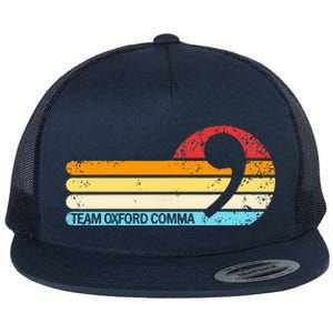 Comma Retro Sunset Flat Bill Trucker Hat