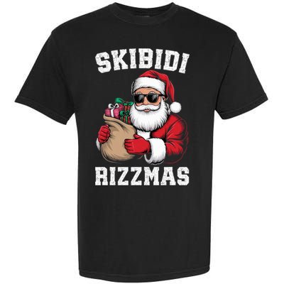 Christmas Rizz Santa Claus Funny Xmas Garment-Dyed Heavyweight T-Shirt