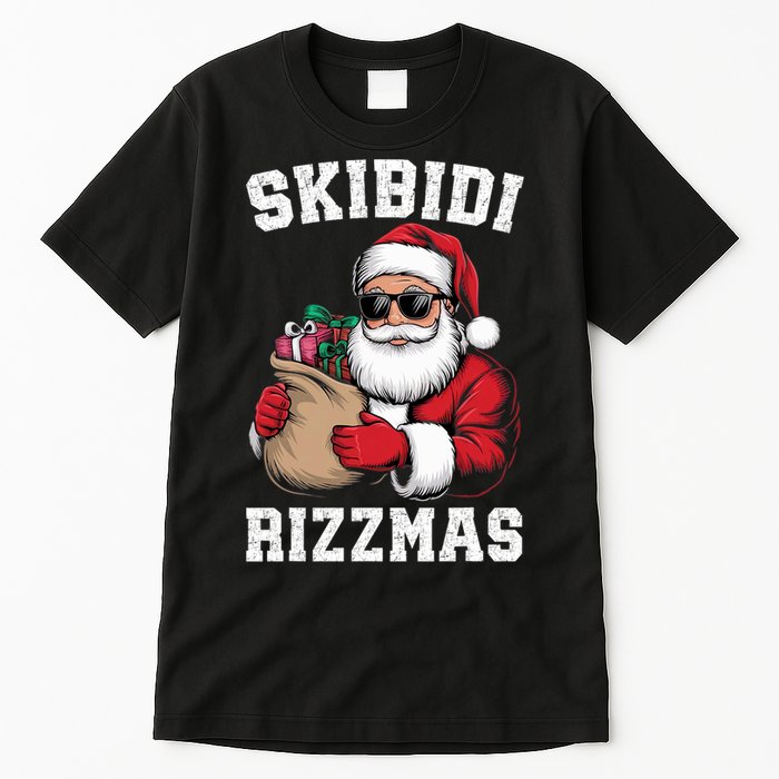 Christmas Rizz Santa Claus Funny Xmas Tall T-Shirt