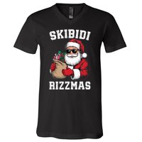 Christmas Rizz Santa Claus Funny Xmas V-Neck T-Shirt