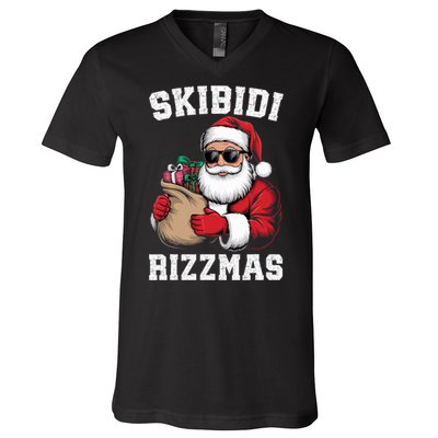 Christmas Rizz Santa Claus Funny Xmas V-Neck T-Shirt