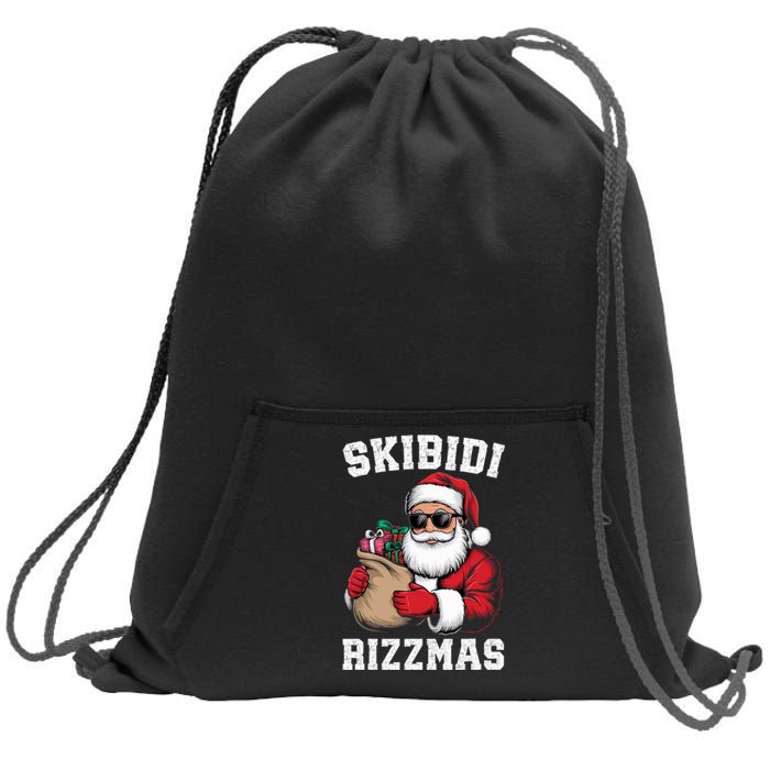 Christmas Rizz Santa Claus Funny Xmas Sweatshirt Cinch Pack Bag