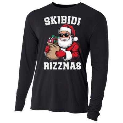 Christmas Rizz Santa Claus Funny Xmas Cooling Performance Long Sleeve Crew