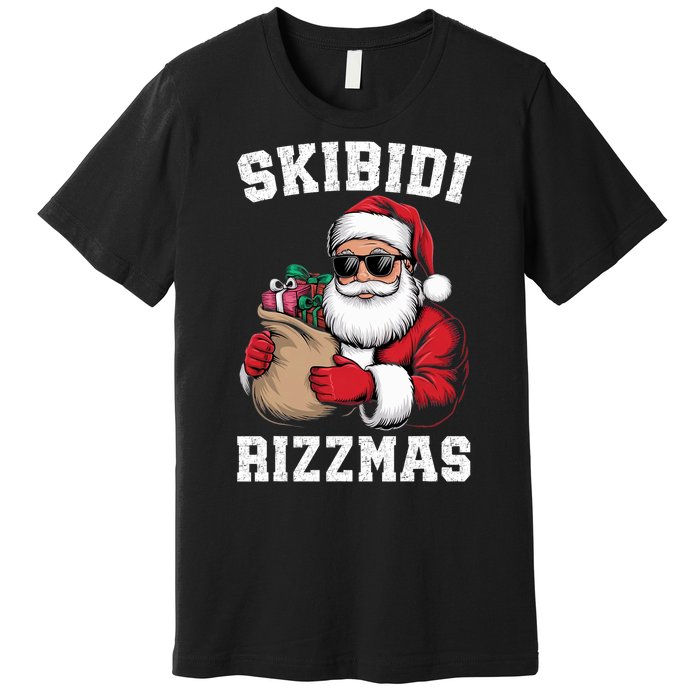 Christmas Rizz Santa Claus Funny Xmas Premium T-Shirt