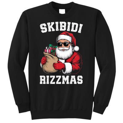 Christmas Rizz Santa Claus Funny Xmas Tall Sweatshirt