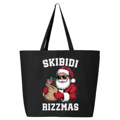 Christmas Rizz Santa Claus Funny Xmas 25L Jumbo Tote