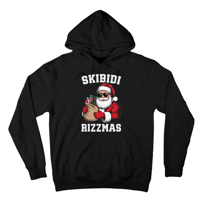 Christmas Rizz Santa Claus Funny Xmas Tall Hoodie