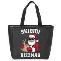 Christmas Rizz Santa Claus Funny Xmas Zip Tote Bag