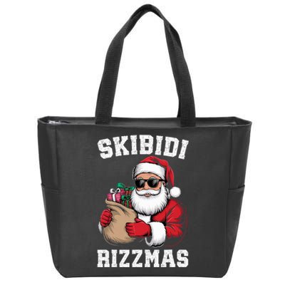 Christmas Rizz Santa Claus Funny Xmas Zip Tote Bag