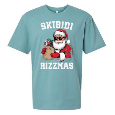 Christmas Rizz Santa Claus Funny Xmas Sueded Cloud Jersey T-Shirt