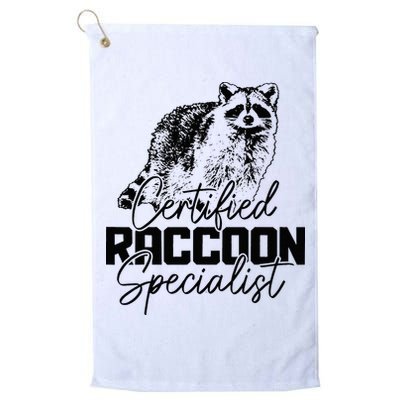 Certified Raccoon Specialist Vintage Funny Racoon Golf Towel