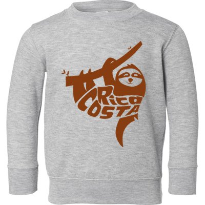 Costa Rica Sloth Word Art Funny Animal Toddler Sweatshirt