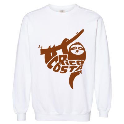 Costa Rica Sloth Word Art Funny Animal Garment-Dyed Sweatshirt
