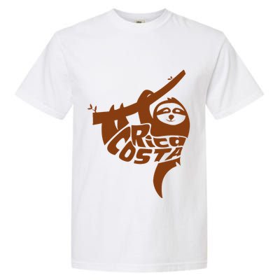 Costa Rica Sloth Word Art Funny Animal Garment-Dyed Heavyweight T-Shirt