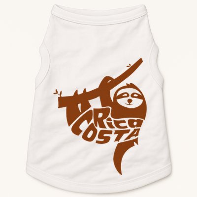 Costa Rica Sloth Word Art Funny Animal Doggie Tank