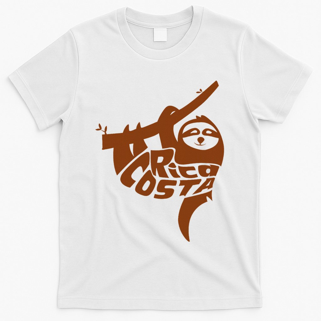 Costa Rica Sloth Word Art Funny Animal T-Shirt