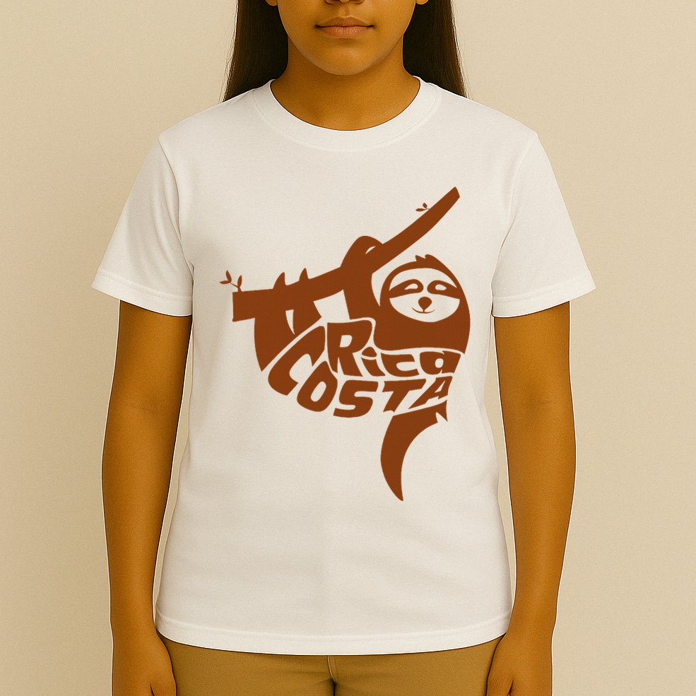 Costa Rica Sloth Word Art Funny Animal T-Shirt