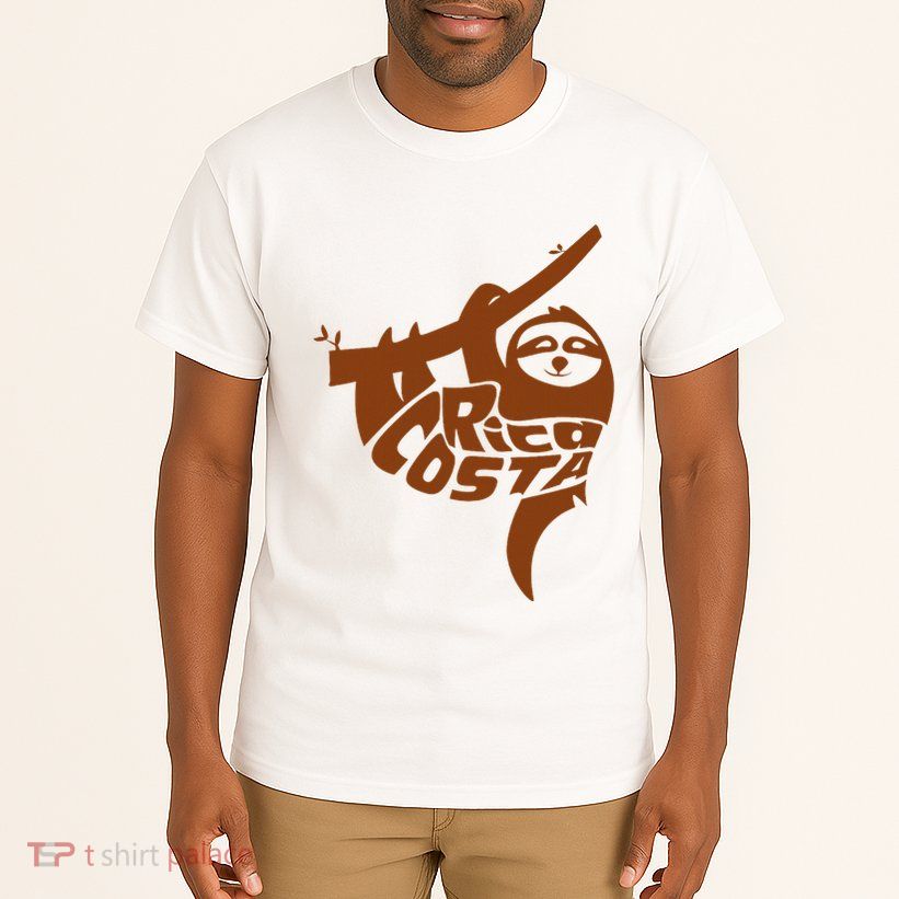 Costa Rica Sloth Word Art Funny Animal Tall T-Shirt