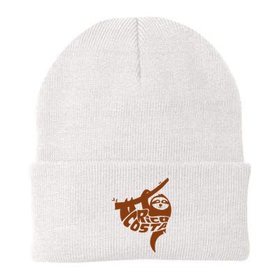Costa Rica Sloth Word Art Funny Animal Beanie