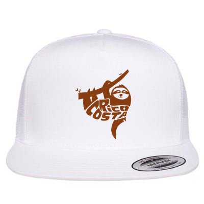 Costa Rica Sloth Word Art Funny Animal Flat Bill Trucker Hat