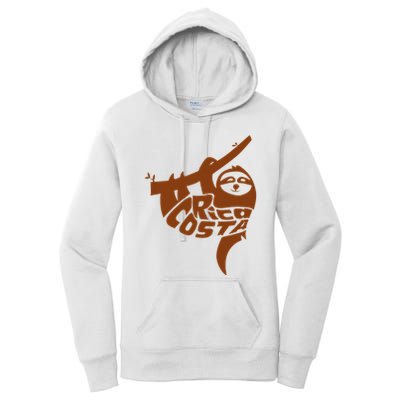 Costa Rica Sloth Word Art Funny Animal Women's Pullover Hoodie