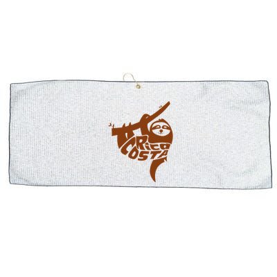 Costa Rica Sloth Word Art Funny Animal Large Microfiber Waffle Golf Towel